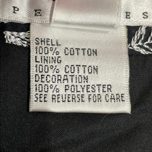 NWOT Talbots Petites Black and White Embroidered Leaf Print A-Line Skirt… - Picture 13 of 15